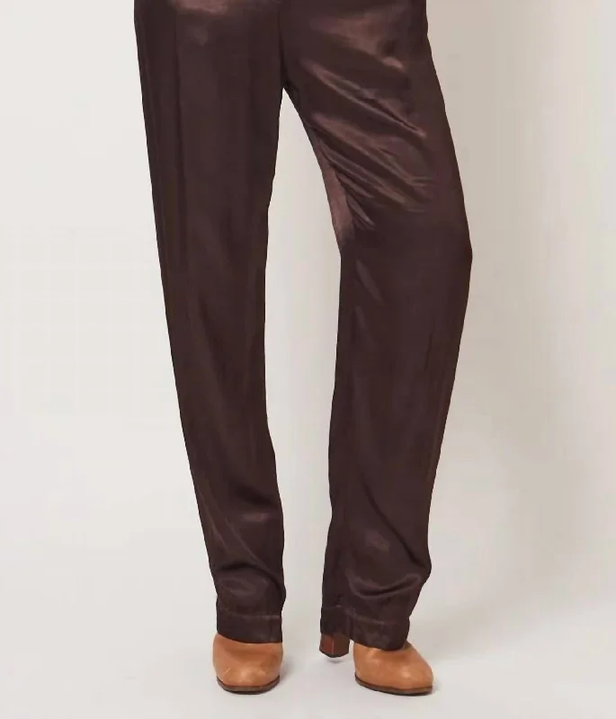 Women's Relaxed Fit Pants-Bianca Pant In Chocolate