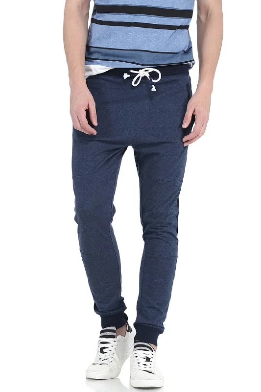 Women's Velvet Pants-Jogger Fit Navy Track Pant