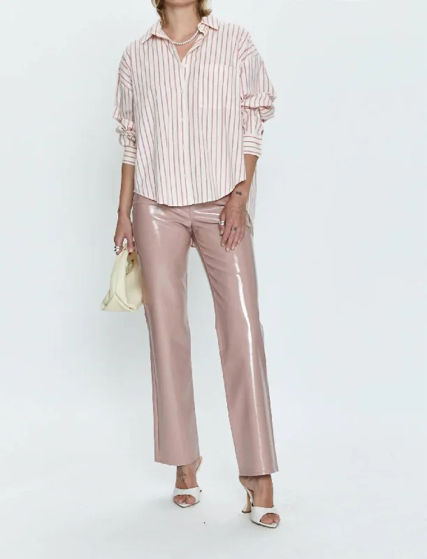 Women's Convertible Pants-Cassie Pants In Mellow Rose Vinyl