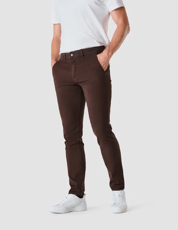 Women's Linen Pants-Classic Pants Regular Espresso