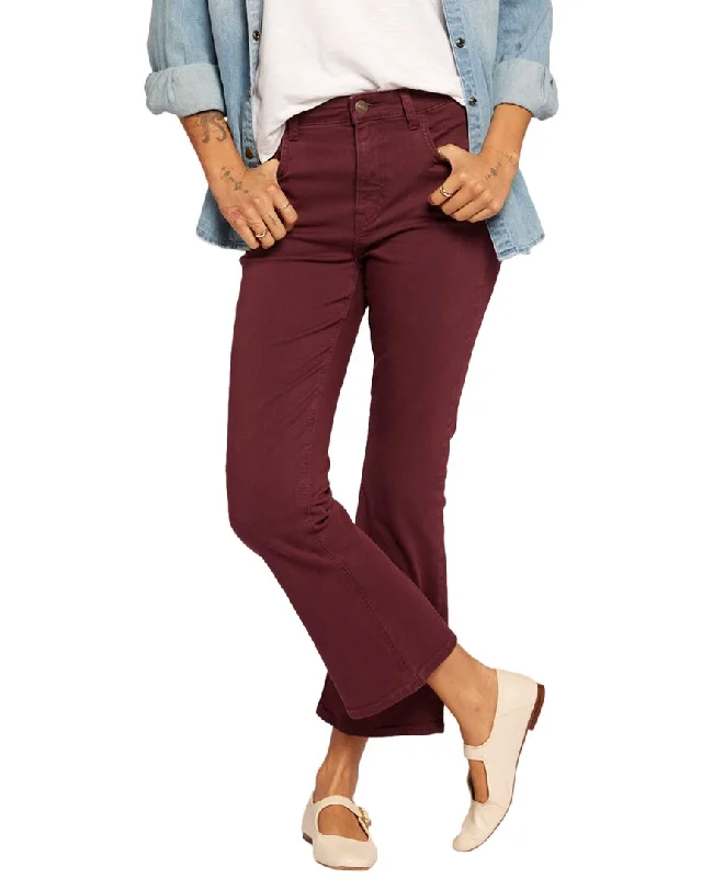 Women's Full-Length Pants-Current/Elliott The Boulevard Truffle Crop Bootcut Jean