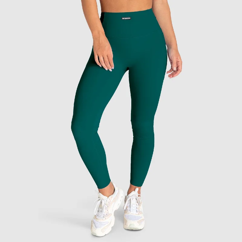 Women's Herringbone Pants-Desire Leggings - Emerald Green