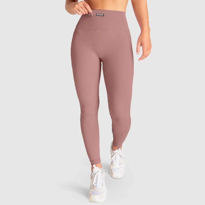 Women's High-Waist Pants-Desire Leggings - Mocha Brown