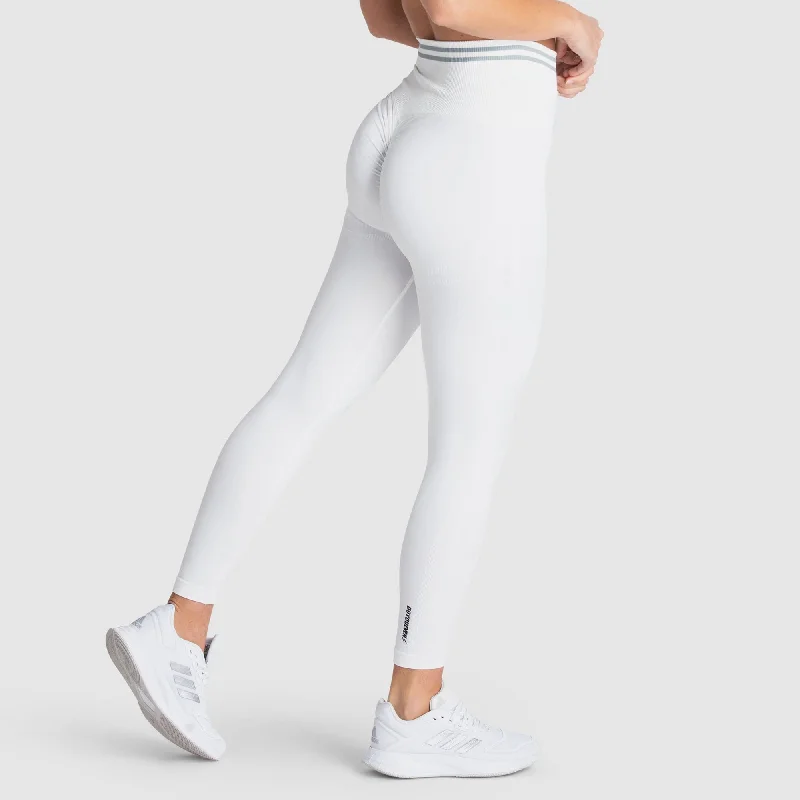 Women's Lounge Pants-DYE Scrunch Seamless Leggings - Bright White