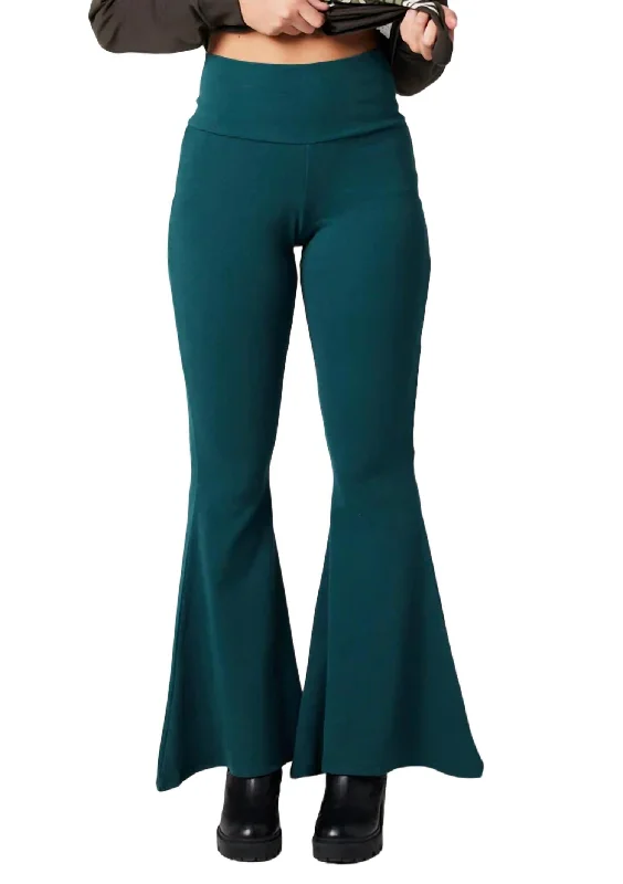 Women's Button Fly Pants-Estelle Pant In Peacock