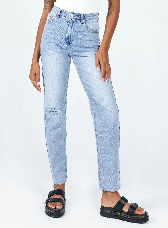 Women's Moisture-Wicking Pants-Evelyn Low Rise Denim Jeans