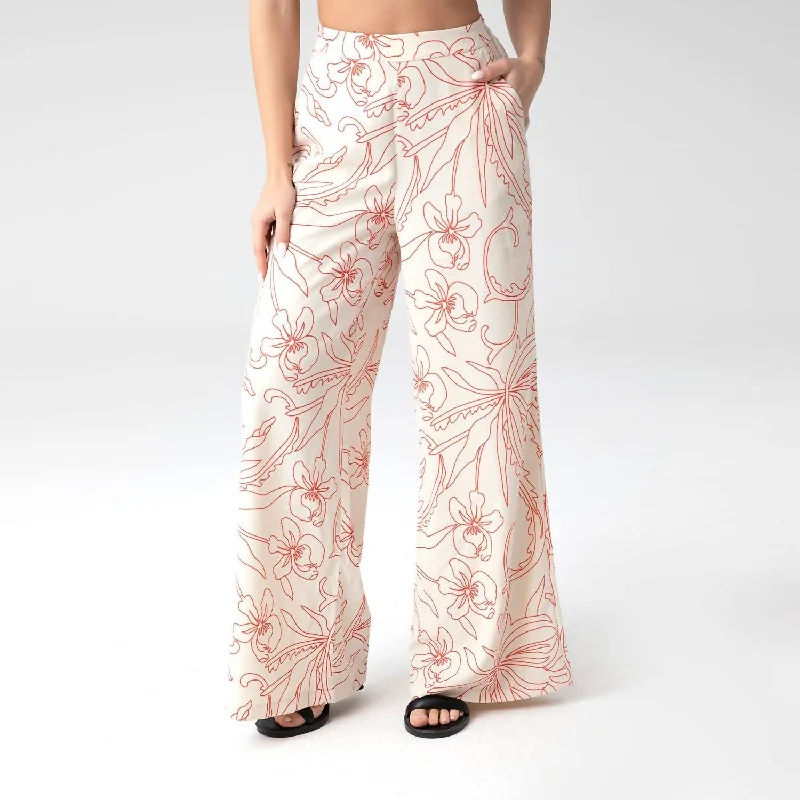 Women's Sarong Pants-High Waisted Wide Leg Pants In Original