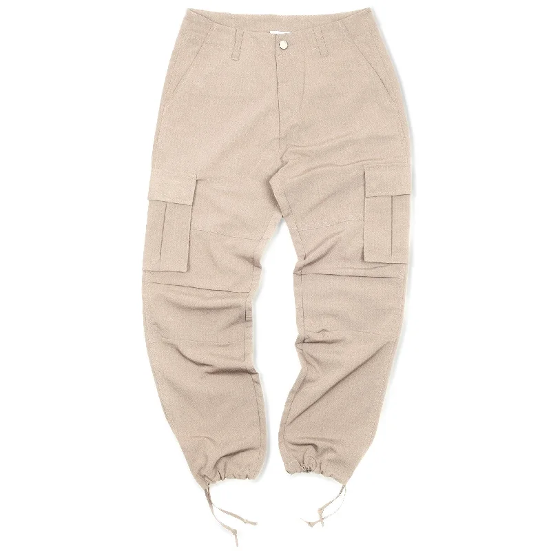 Women's Thermal Pants-Luxury Cargo Pants - Cream