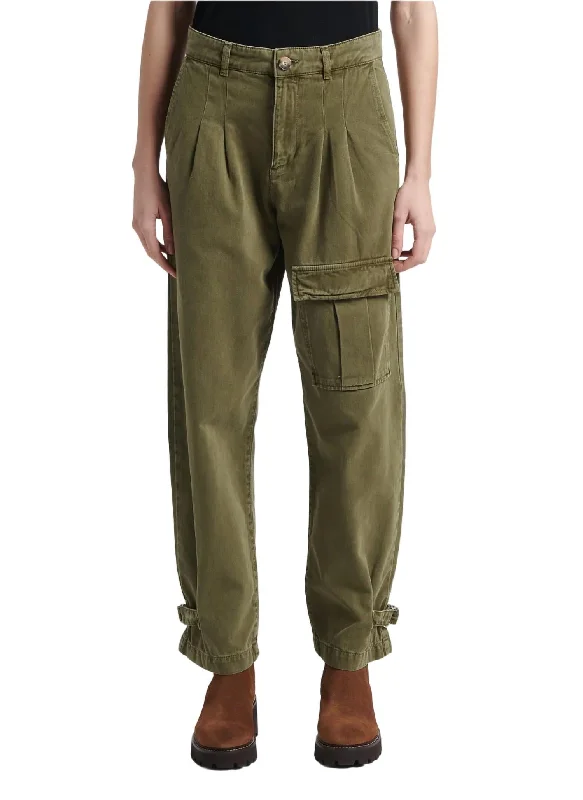 Women's Loose Fit Pants-Maroon Pants In Khaki