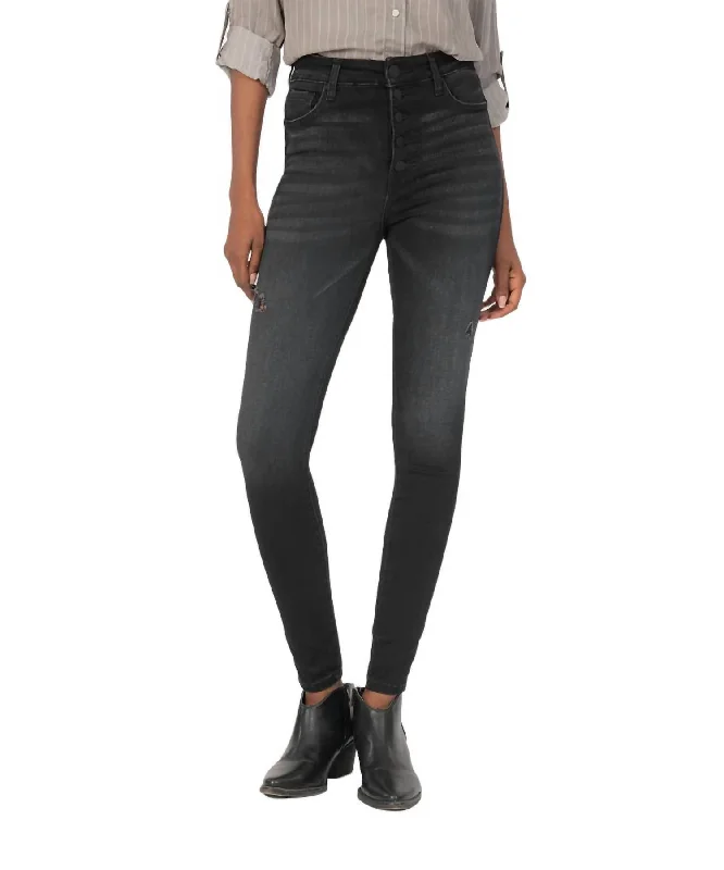 Women's Tapered Pants-Mia High Rise-Fab Ab-Skinny Jean In Enthused