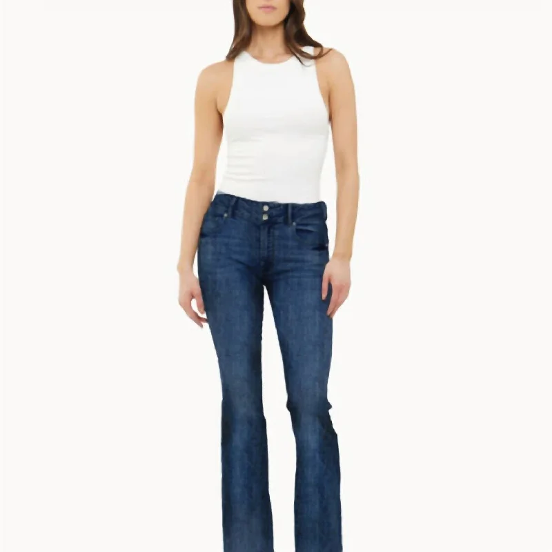 Women's Chino Pants-Mid Rise Wide Leg Jeans In Current