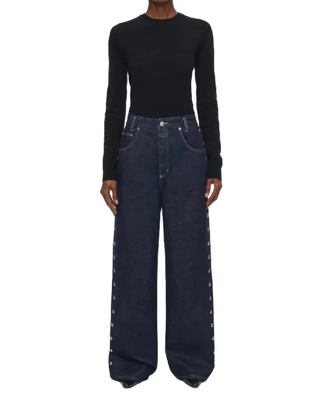 Women's Tall Pants-Morus Jeans In Dark Blue