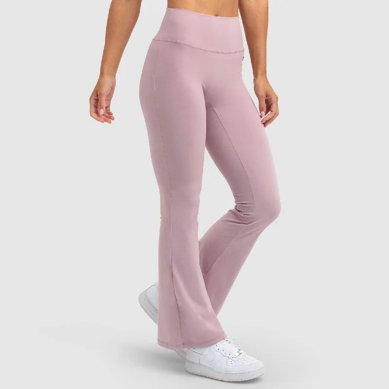 Women's UV Protection Pants-MotionSoft Flared Leggings - Soft Mauve