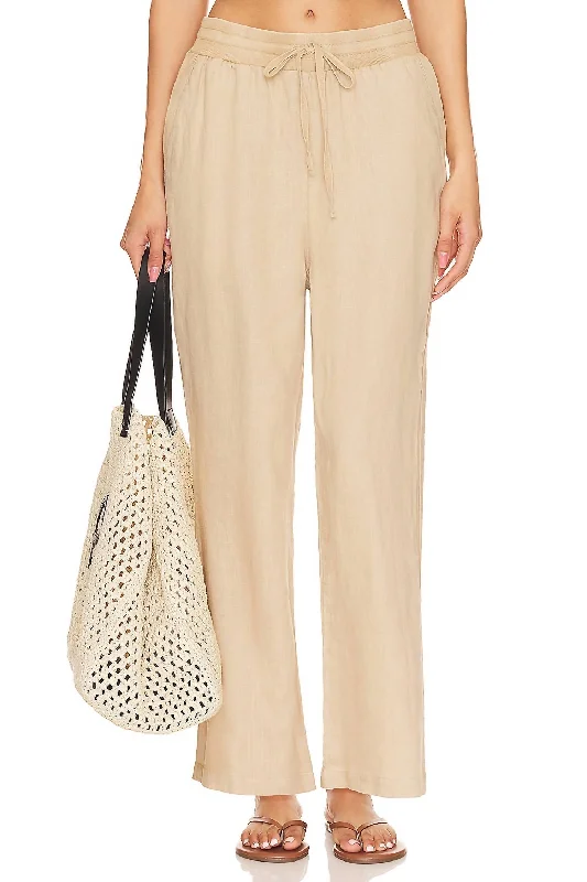 Women's Vintage Pants-Nolan Pull On Pants In Natural