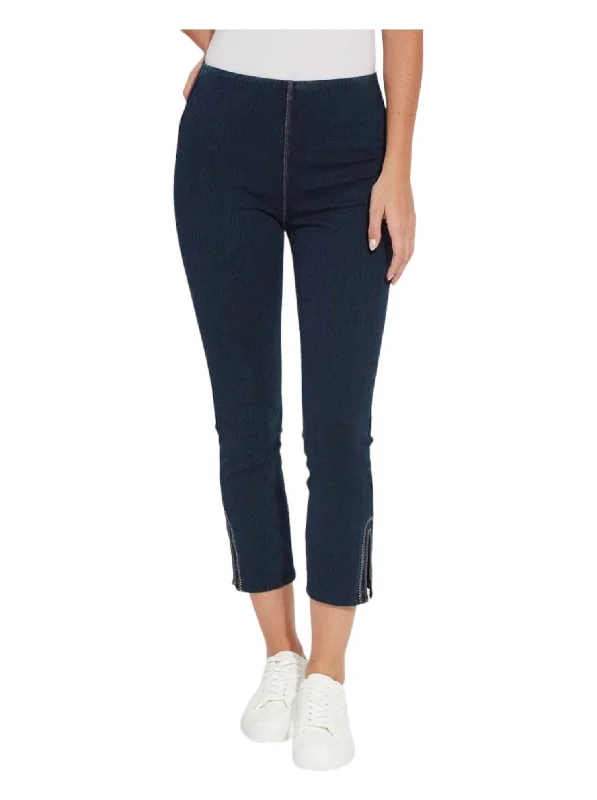 Women's Utility Pants-Poppy Embroidered Denim Jeans In Indigo