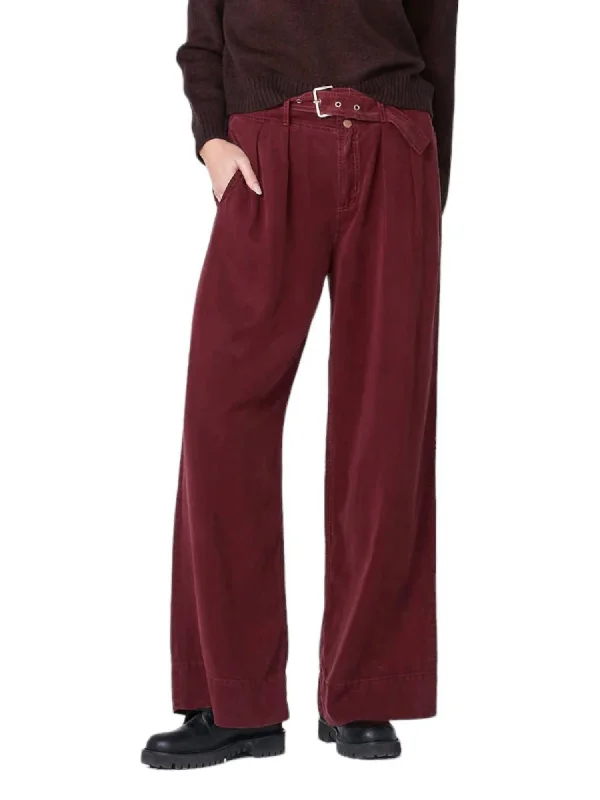 Women's Tribal Print Pants-Rasmine Trousers In Red