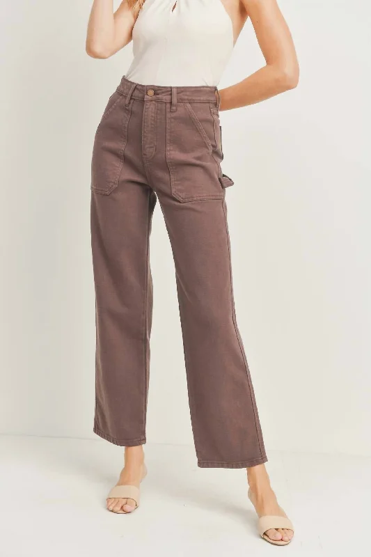 Women's Convertible Pants-Rue Carpenter Jean In Espresso