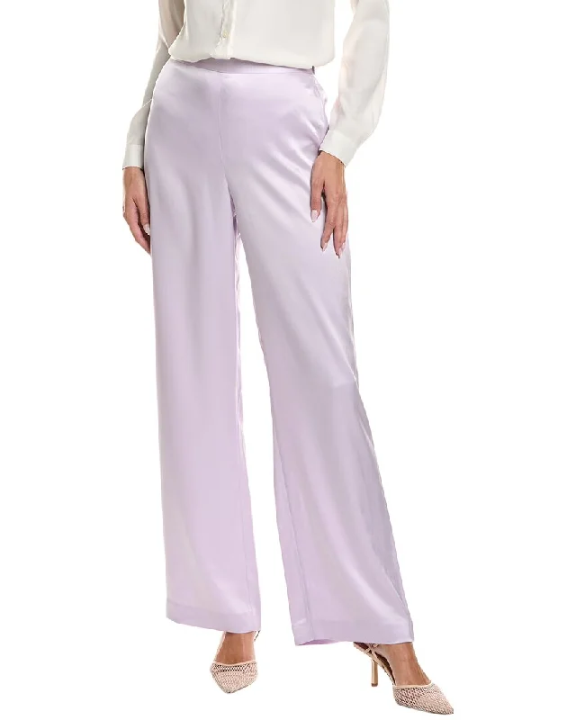 Women's Animal Print Pants-St. John Liquid Satin Pant