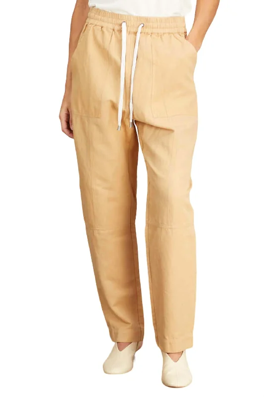 Women's Jewel Tone Pants-Surf Pant In Sand