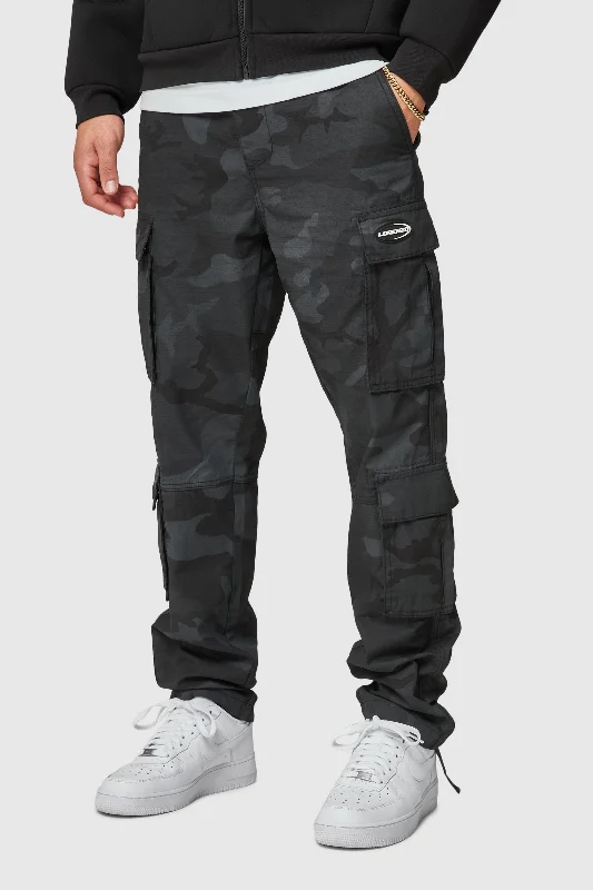 Women's Office Pants-VOLANTE 2.0 - BLACK CAMO