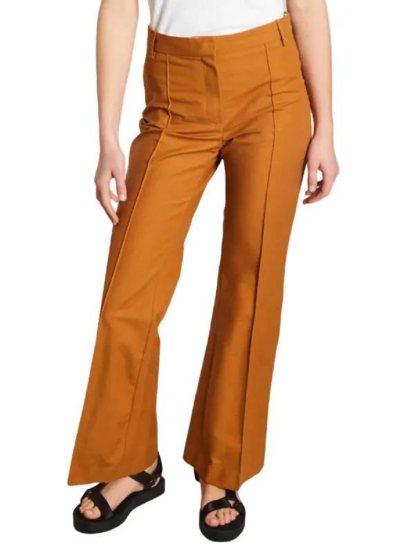 Women's Metallic Pants-Women's John Pant In Caramel