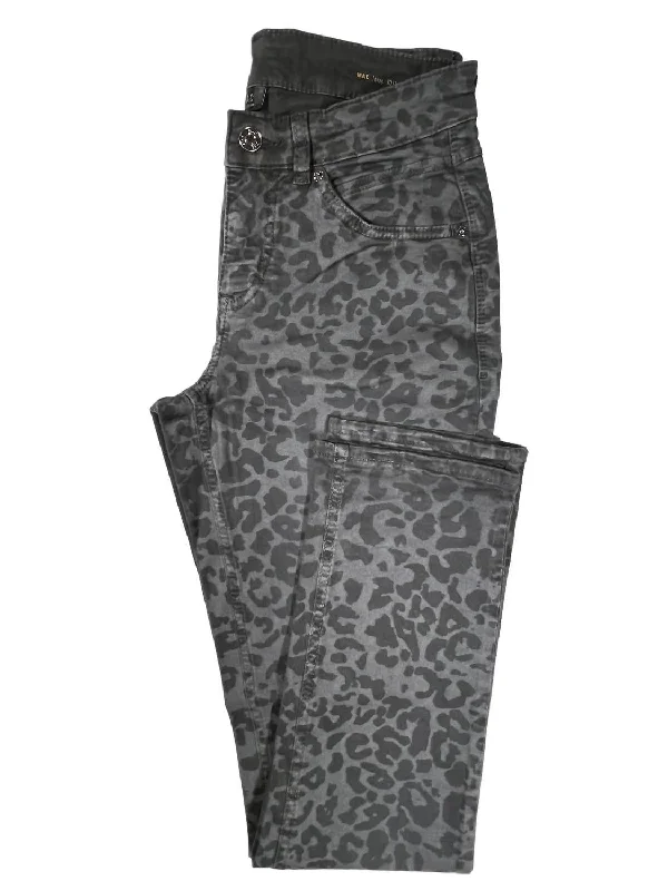 Women's Jogger Pants-Women's Melanie Pant In Charcoal Leopard